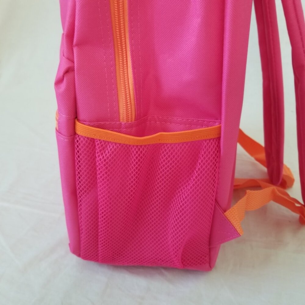 New! Lightweight Pink & Orange Basic Backpack W/B… - image 6